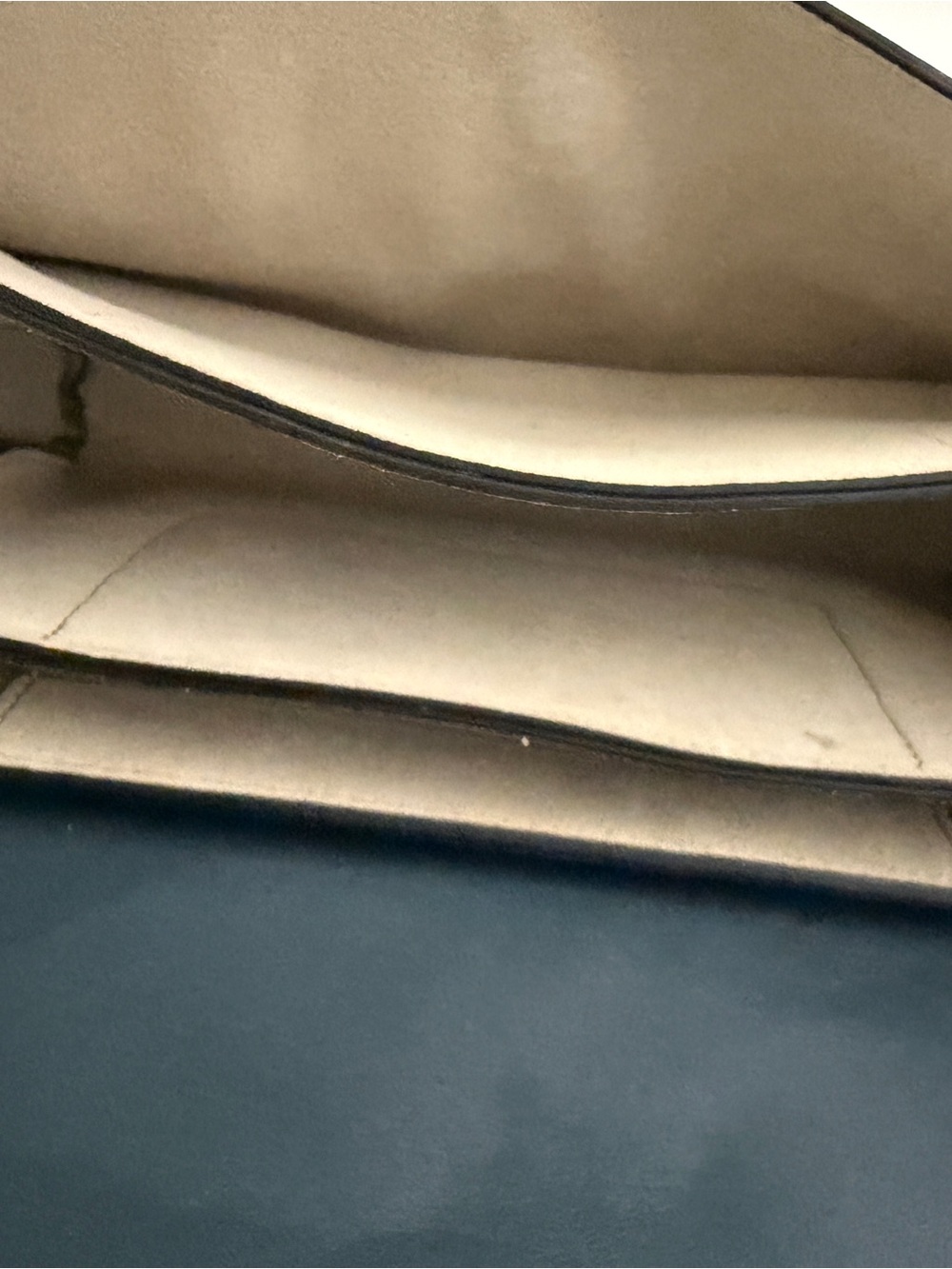 Authentic Chloé Faye Small Shoulder Bag Navy Suede Leather 3S1127-H20 w Dust Bag - Picture 7 of 12